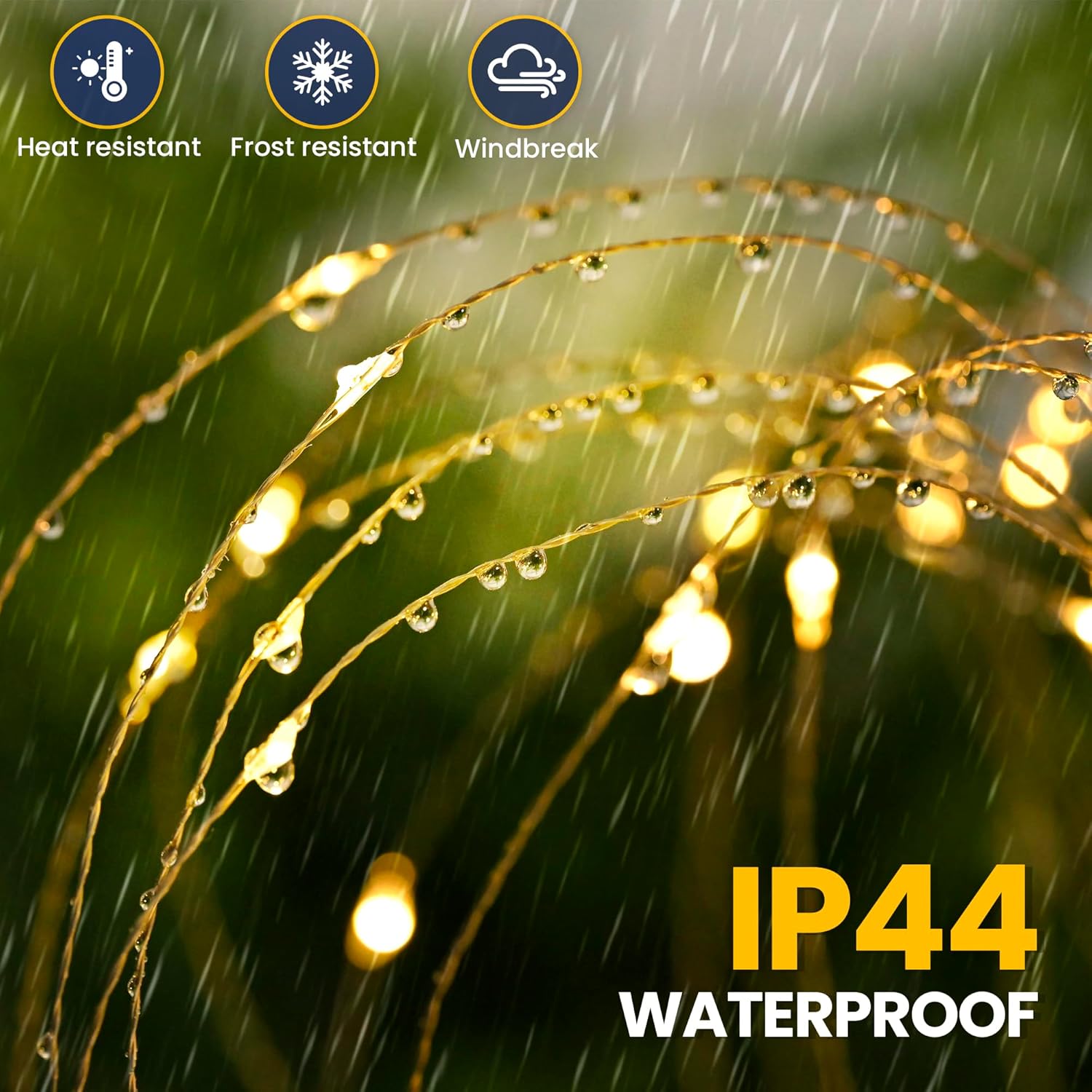 GIGALUMI Garden Decor Outdoor Lights 120LED 2Pack