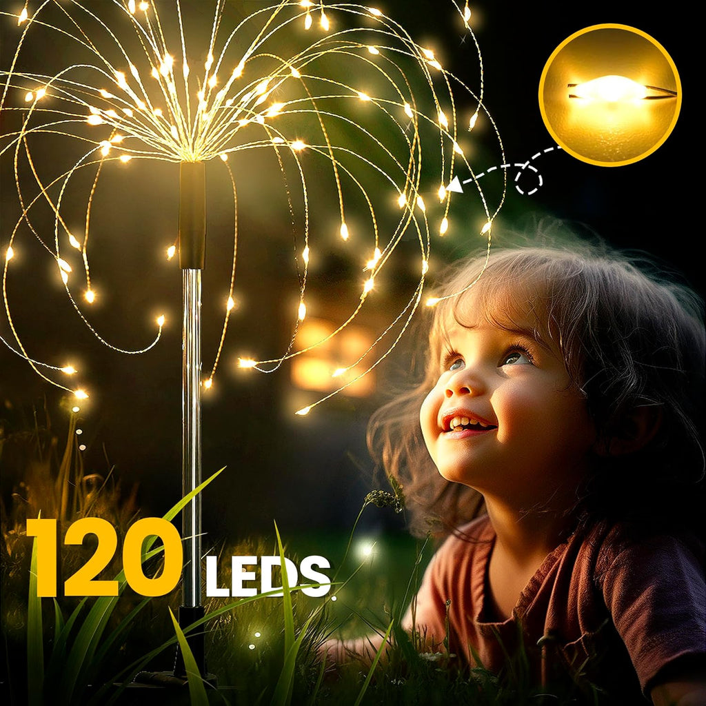 GIGALUMI Garden Decor Outdoor Lights 120LED 2Pack