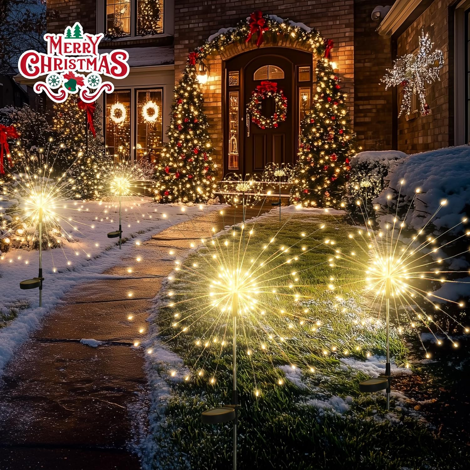 GIGALUMI Garden Decor Outdoor Lights 120LED 2Pack